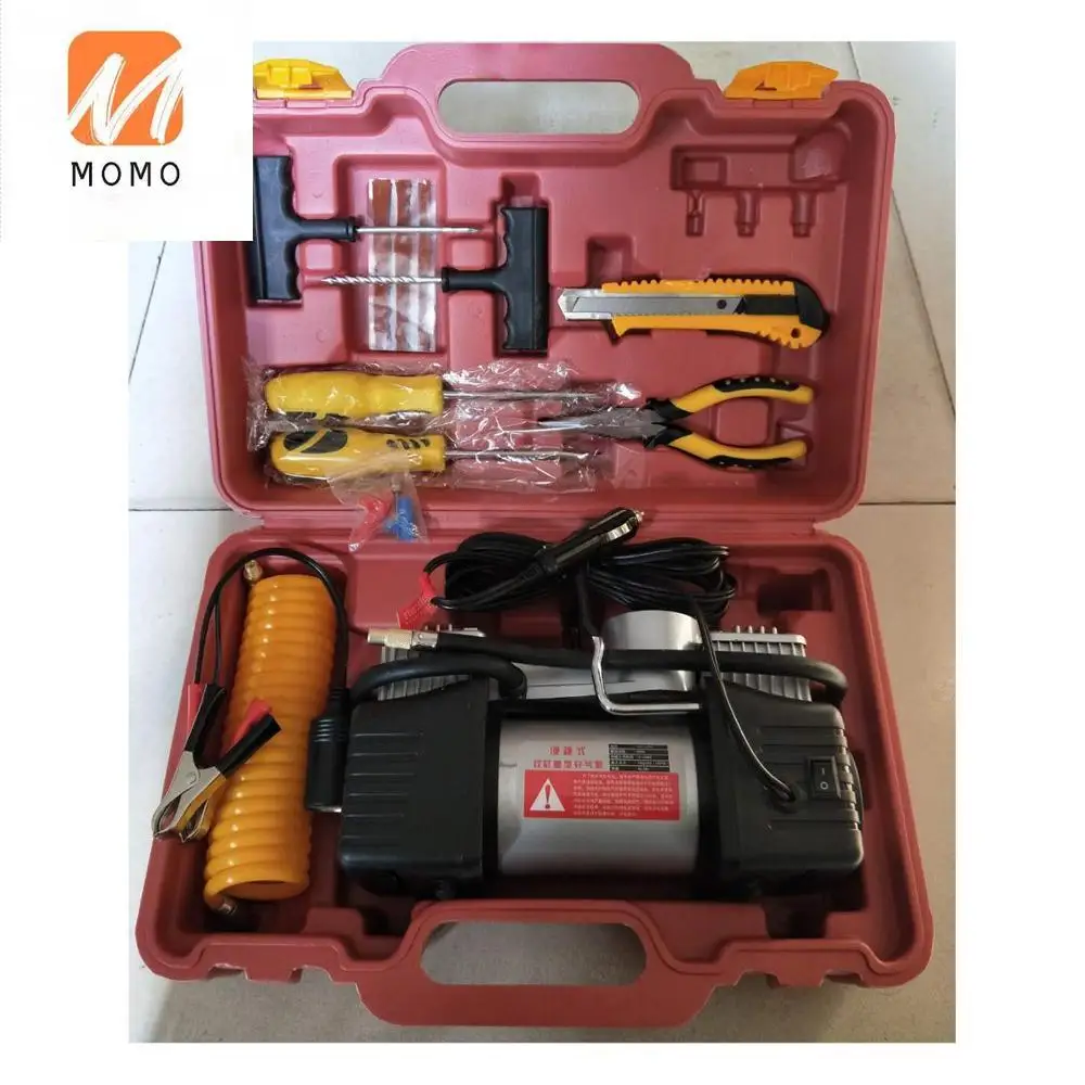 Online Bomba De Compresor De Aire De Doble Cilindro Con Herramientas Para Coche, Inflador De Neumáticos Portátil De Alta Resistencia, 150 PSI, Pantalla LCD Retroiluminada