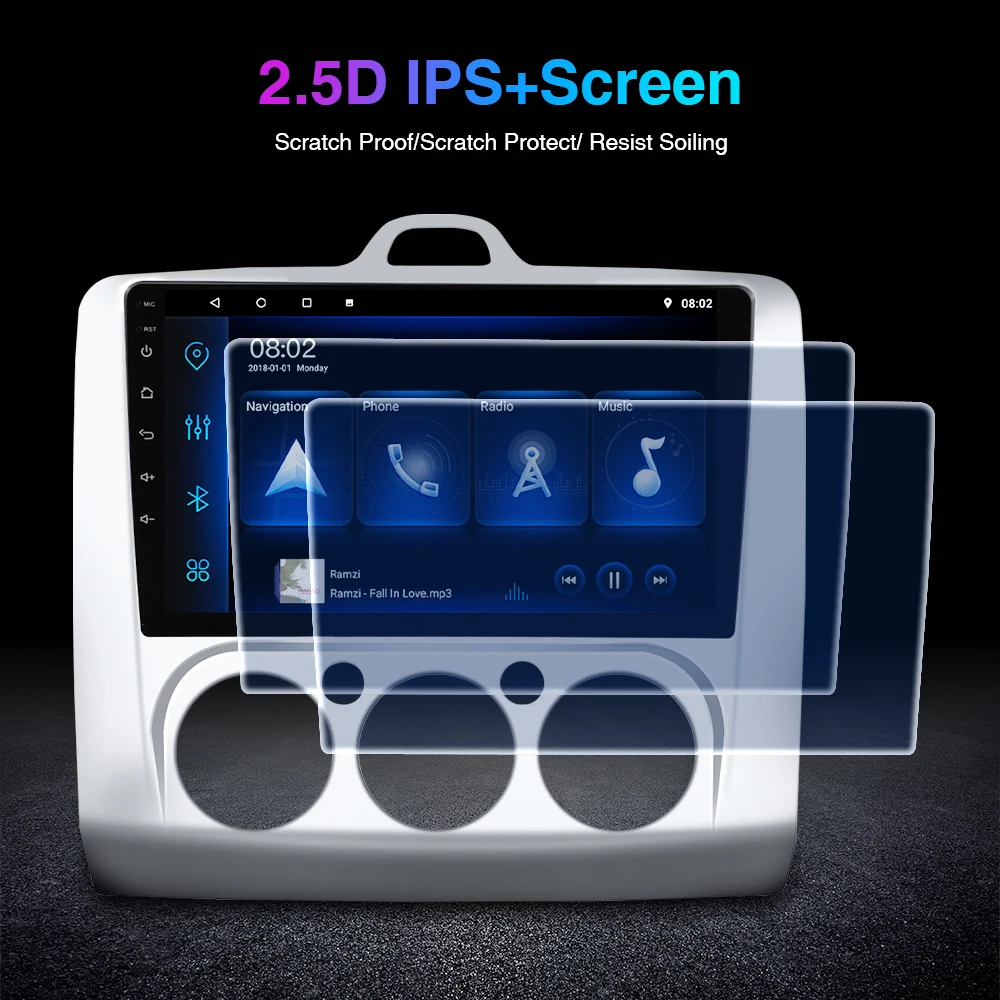 Автомагнитола AMPrime 9 дюймов Android 0 мультимедийный видеоплеер для Ford Focus Exi MT 2004 2011 GPS