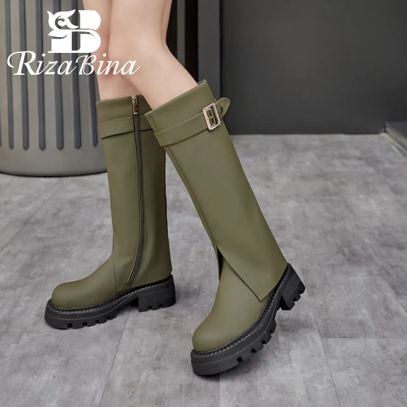 

Сапоги женские из натуральной кожи, с пряжкой, зимние, размеры 34-39, 2021