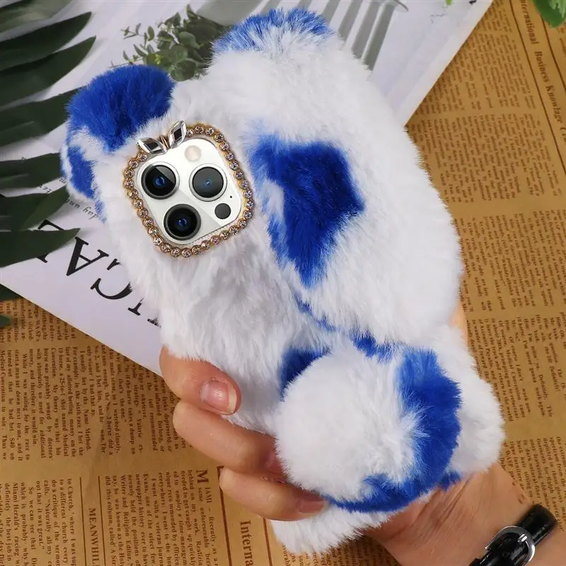 

1Pc Decorative Phone Cover Plush Phone Case Gift Compatible for iPhone 11 Pro