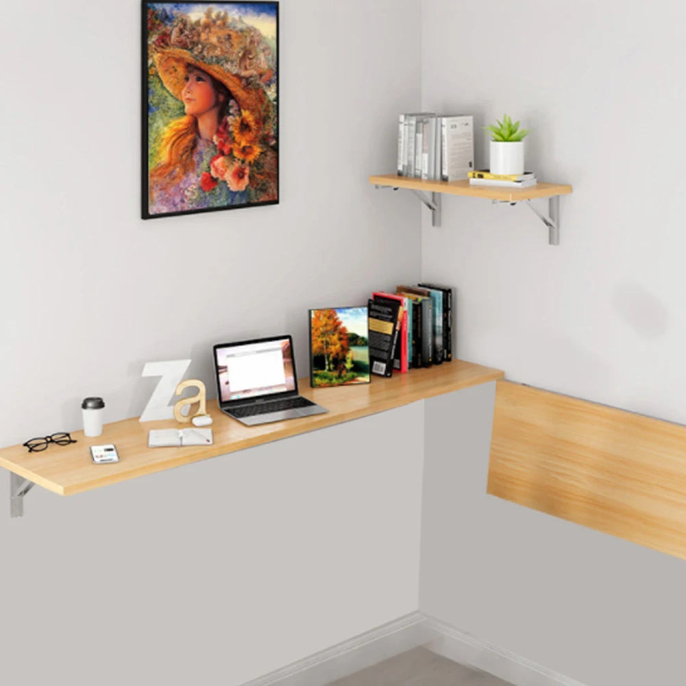 Load 60KG Bearing Angle Folding Bracket Adjustable Wall-mounted Bench Table Frame Save Space 2 Pieces 8 Inch | Строительство и