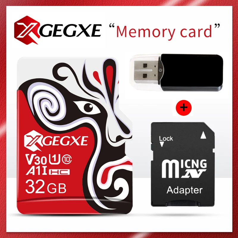 32GB with gifts XGEGXE, бренд, Micro SD карта, 32 ГБ, класс 10, карта памяти, Китайская опера, microSD, 256 ГБ, 128 ГБ, 64 ГБ, 16 ГБ, TF карта памяти - Емкость: 32GB with gifts