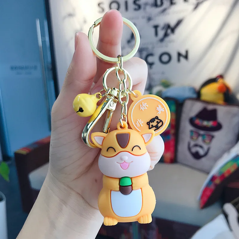 2019 new creative personality Ejiao chipmunk keychain cute cartoon girl wind car key chain bag pendant gift | Украшения и