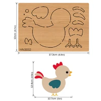 chickens diy hn3032 muyu wooden mold scrapbook cutting dies suitable for market general machines