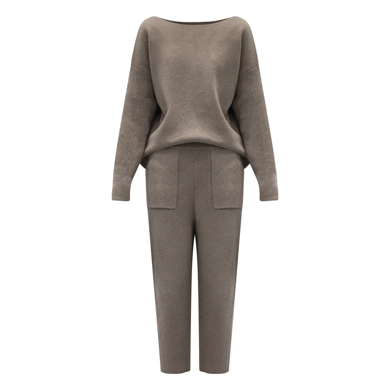 Повседневный свитер Mozuleva спортивный костюм с круглым вырезом пуловеры и брюки