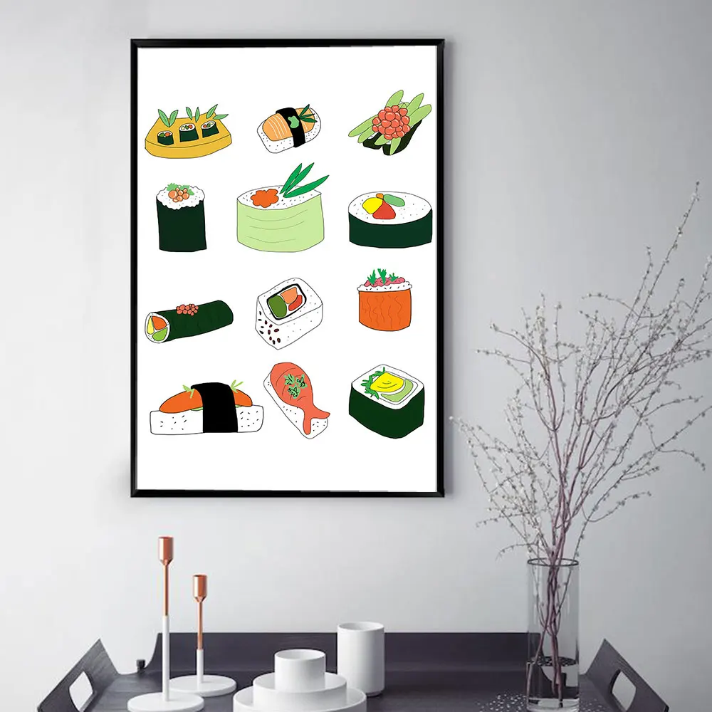 HD Печать суши холст картины Домашний декор в скандинавском стиле настенное
