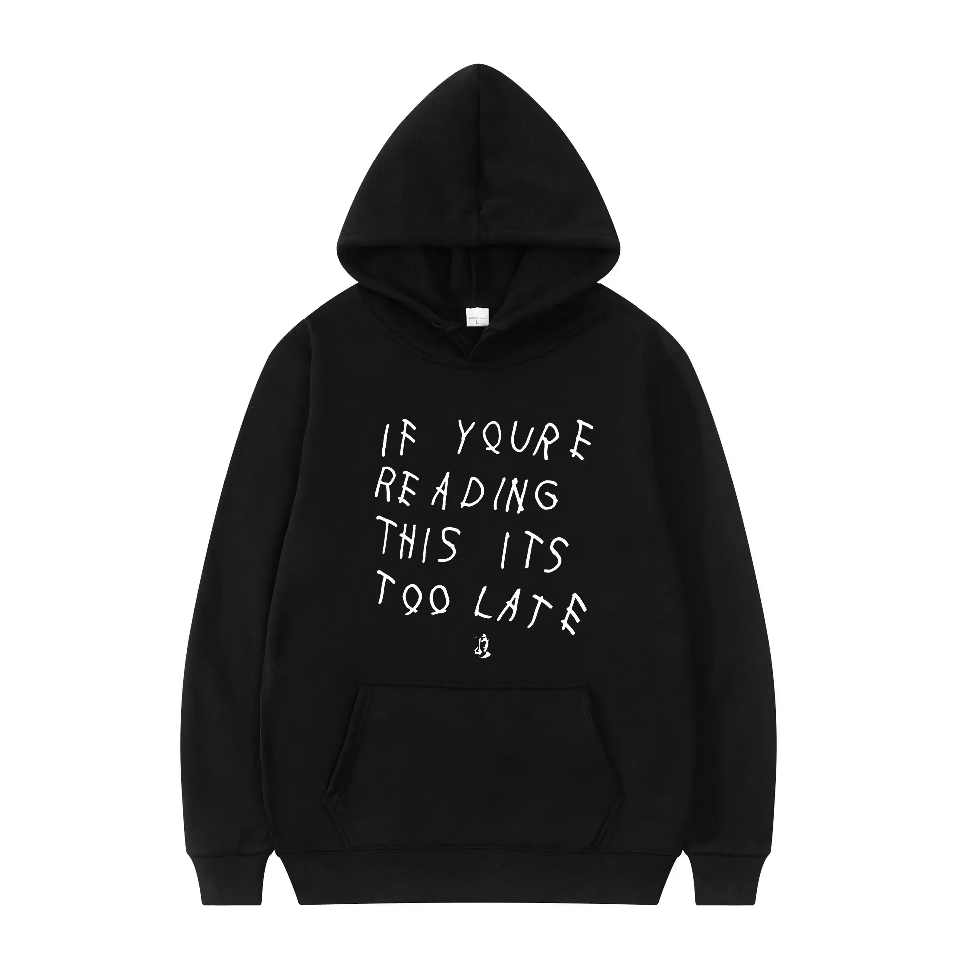 

Drake Rapper Japanese Retro Classic Simple Print Winter Thicken Long Sleeve Loose Lazy Couples Casual Hoodie Hip-hop Style