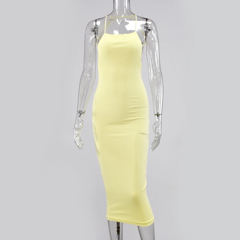 NewAsia Garden White Bodycon Dress for Women - 2 Layers, Long Summer Midi Party Dress, Backless and Sexy - Casual Club Vestidos image 5