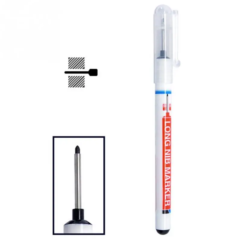 20mm Quick Drying Marker Pen Processing Deep Hole Metal Surface Water Resistant Smudge Proof Carpenter Long Nib | Канцтовары для