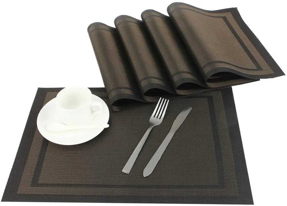 

Противоскользящие и теплоизоляционные Экологичные салфетки из ПВХ западные подстилки-салфетки под столовые приборы, кухонные принадлежно...