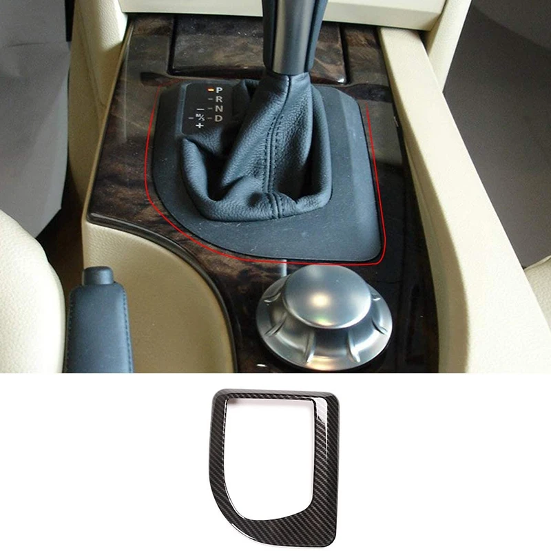 

Car Center Console Gear Shift Panel Cover Trim Carbon Fiber for 5 Series E60 2004-2007