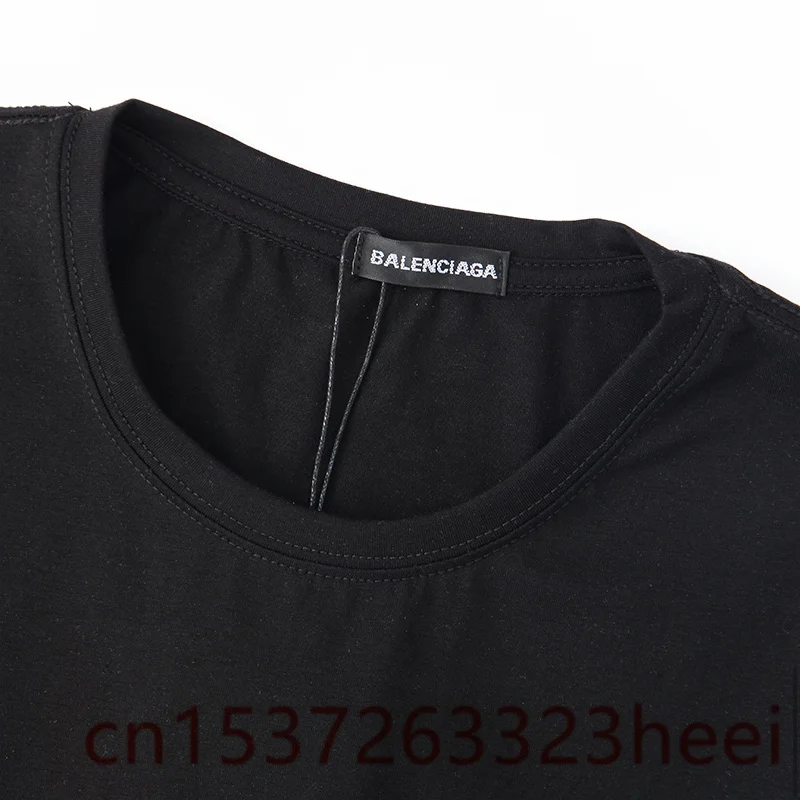 

2021 Balenciaga-woman New Original Brand T Shirt Men Tops Summer Short Sleeve Fashion T-shirt 100% Cotton Mans Tshirt
