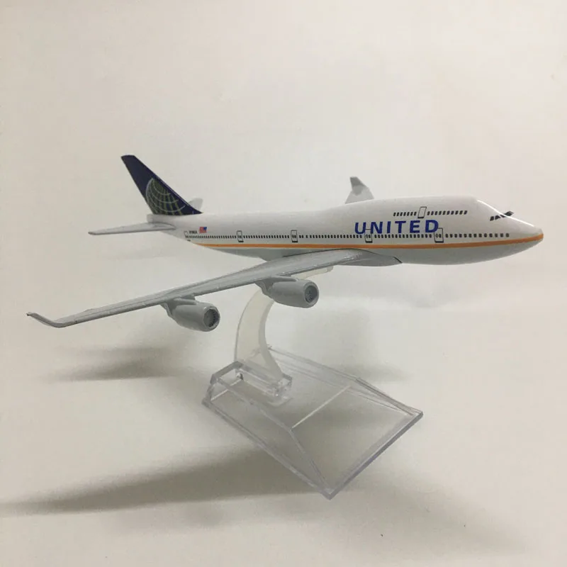 JASON TUTU 16 см Юнайтед Боинг B747 400 Модель самолета аэроплана самолет литьевая модель