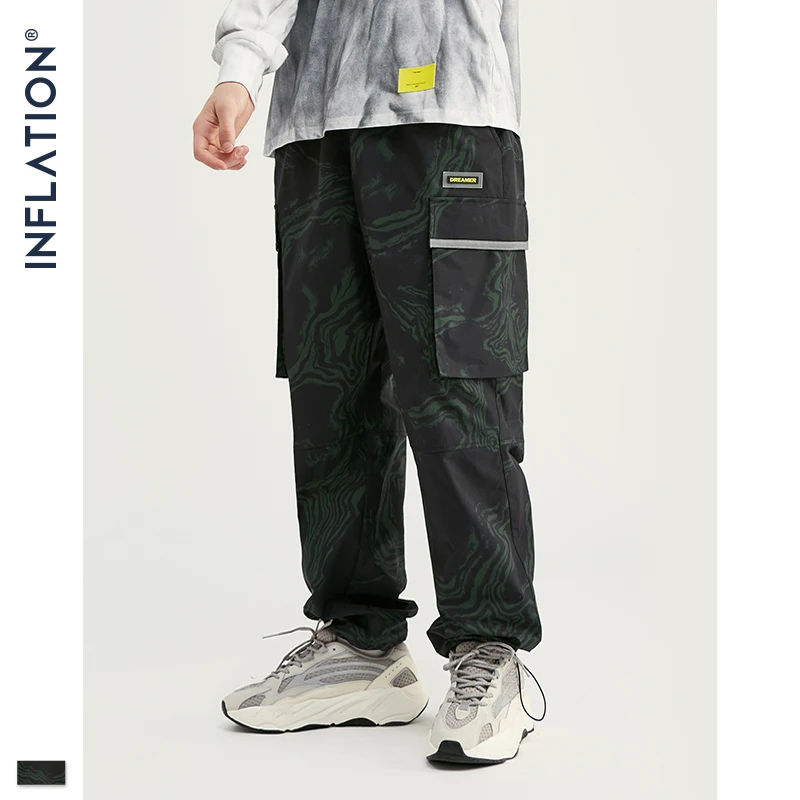 INFLATION 2019 осенние мужские штаны для бега темно камуфляж повседневные хип хоп