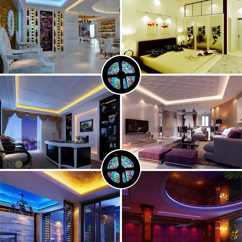 

Hot 1m/5m/10m/15m/20m 12V Flexible Remote Control LED Strip LED Light RGB Strip 44 Keys LED Light