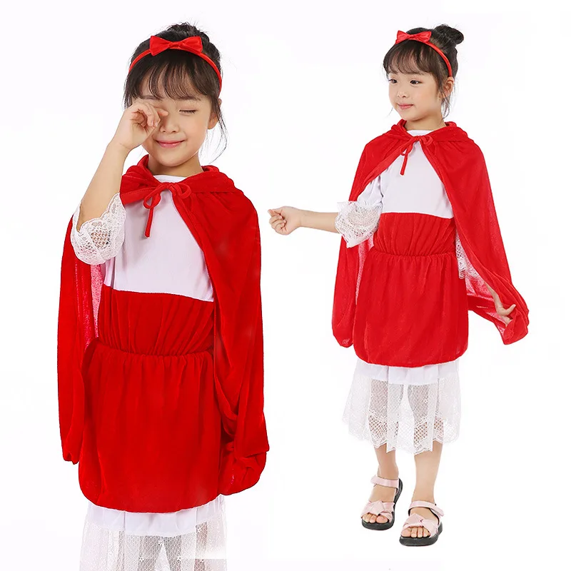 Комплект из 3 предметов Красная Шапочка платье для костюмированной вечеринки и