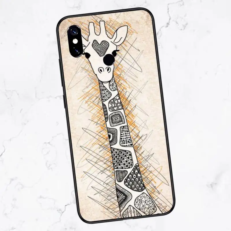 

Animal Giraffe cute cartoon Phone Case For Xiaomi Redmi note 4 4X 8T 9 9s 10 K20 K30 cc9 9t pro lite max