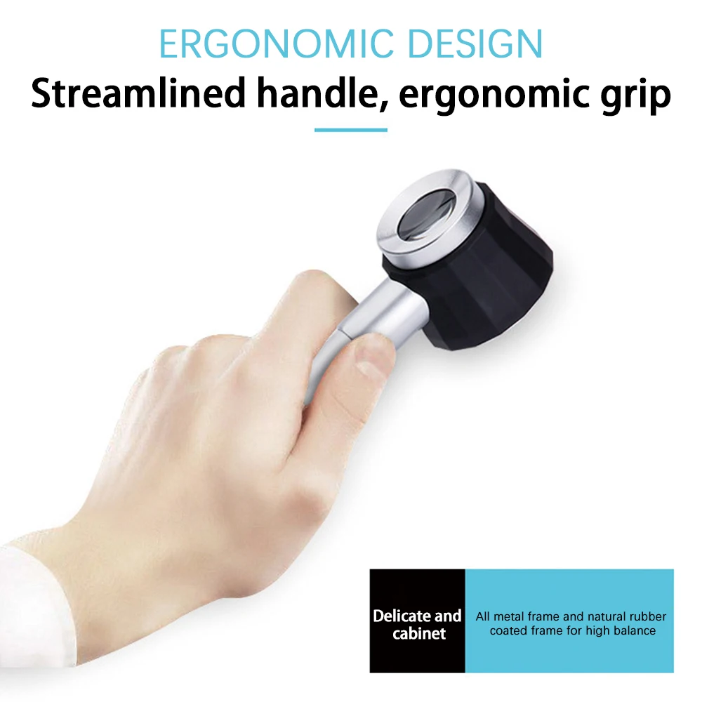 Портативная ручная Лупа с УФ светильник 10-кратный дерматоскоп ручкой плавное