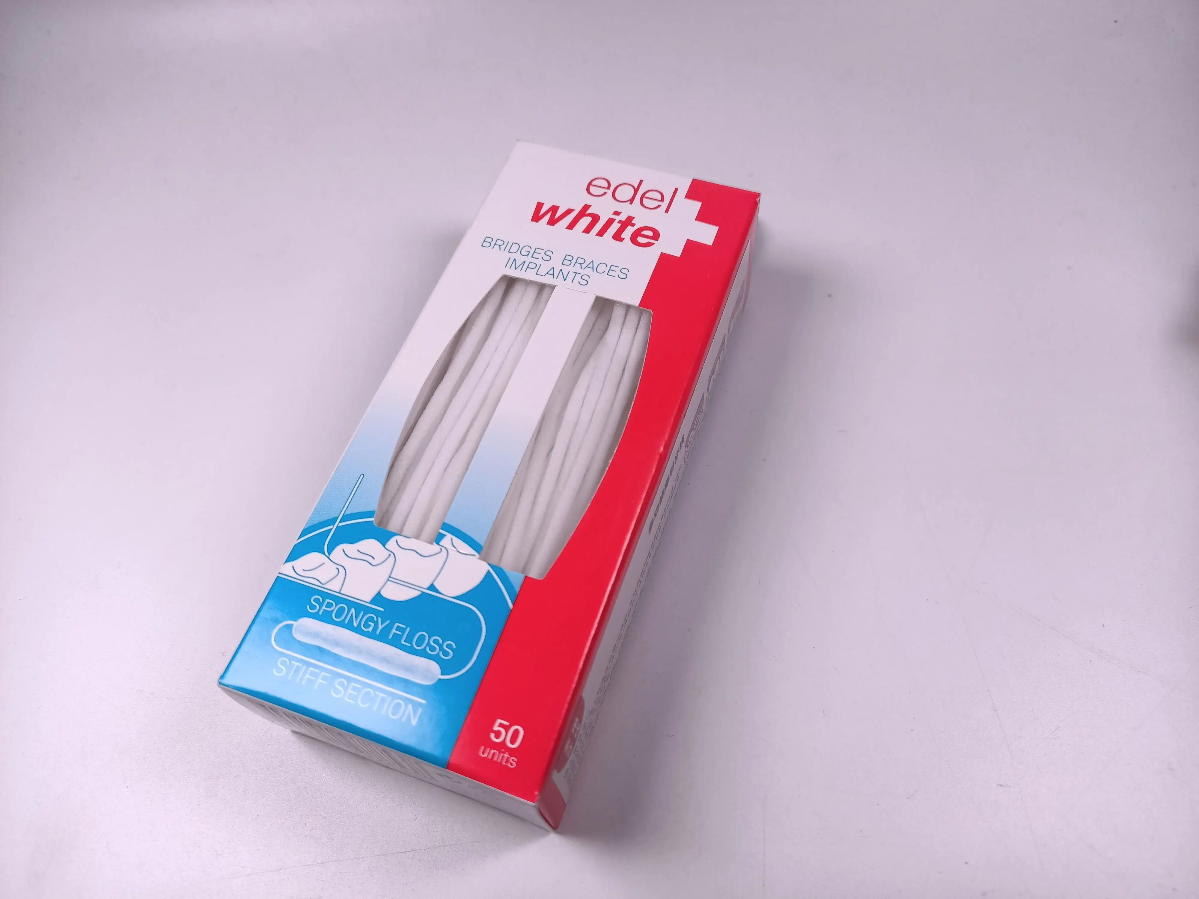 

1Box Hot Selling Spongy Expanded Teeth Floss Briges Braces Implants Edel White 50pcs/Box