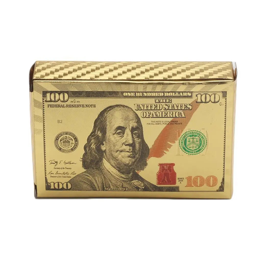 1 колода водонепроницаемая карта креативные Позолоченные игральные карты с