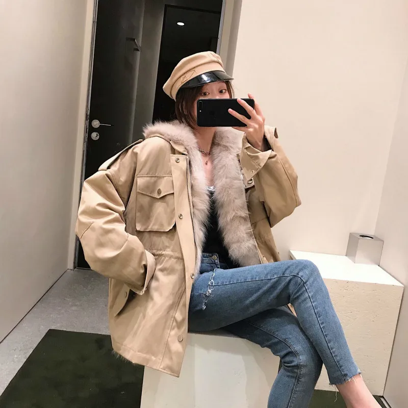 Женское пальто из натурального Лисьего меха женская одежда 2020 натуральный мех