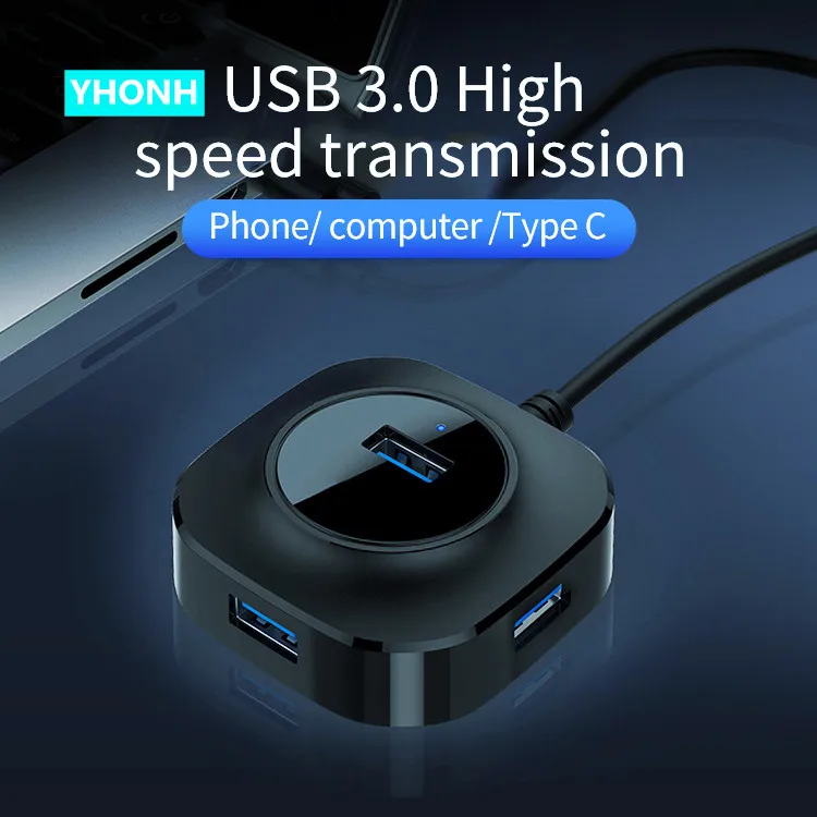 Концентратор USB 3 0 разветвитель с несколькими портами типа C 2 4 для ПК ноутбука