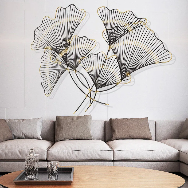 Китайский кованый Утюг Lucky гинкго билоба настенная живопись украшение для дома