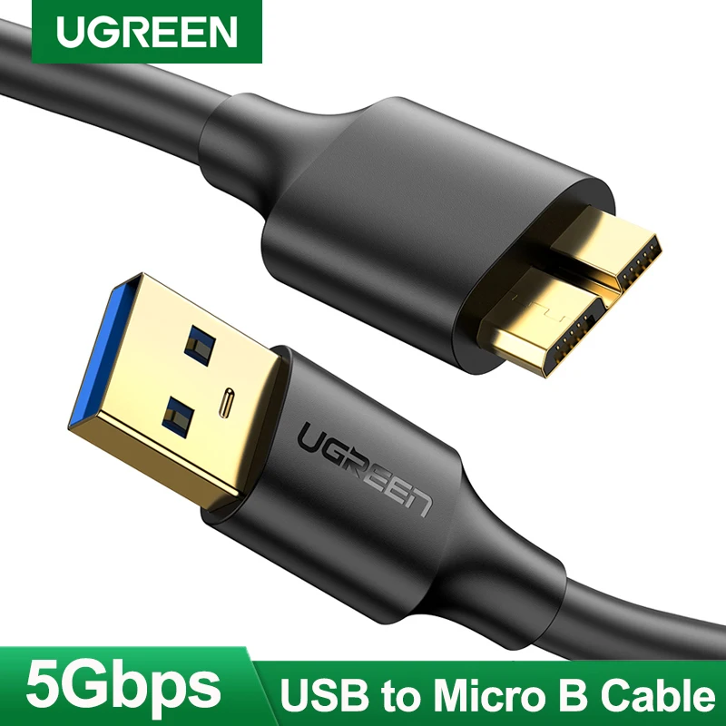

Ugreen Micro USB 3.0 Cable 3A Fast Charging Micro B Cable Cord Mobile Phone Data Cable for Samsung Note 3 S5 Toshiba Hard Disk