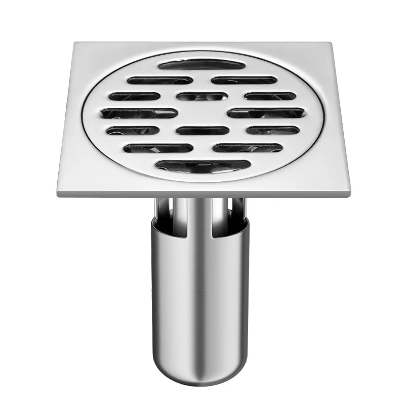 

304 stainless steel toilet anti odor floor drain bathroom washing machine large flow thickening anti blocking floor drain