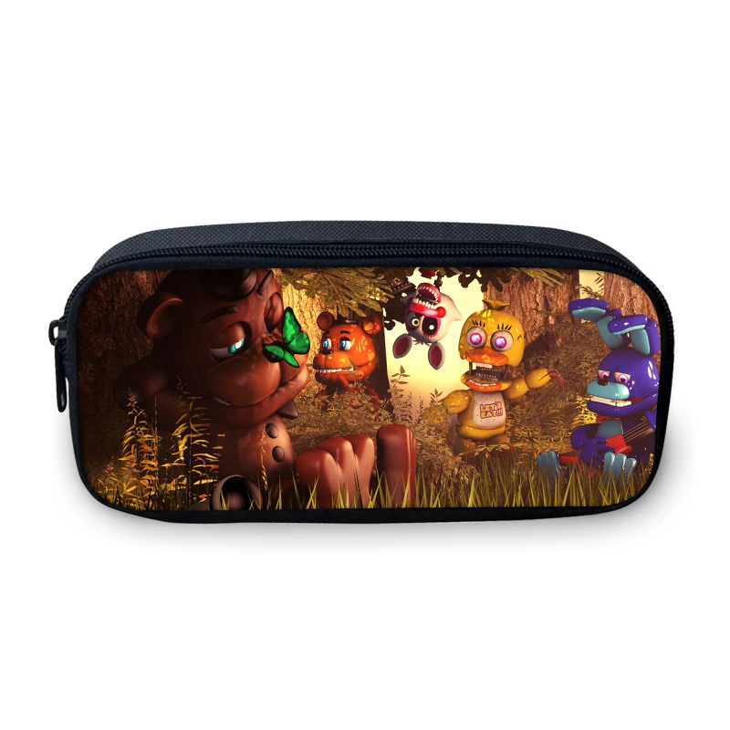 Коричневый VEEVANV картонная коробка студенческий пенал Five Nights At Freddys, сумка для макияжа для девочек-подростков, школьные детские сумки для учащихся - Цвет: Коричневый