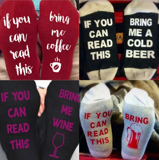 

AliExpress European and American Hot Alphabet Knitting Mid-Calf Length Men's and Women's Socks woman socks