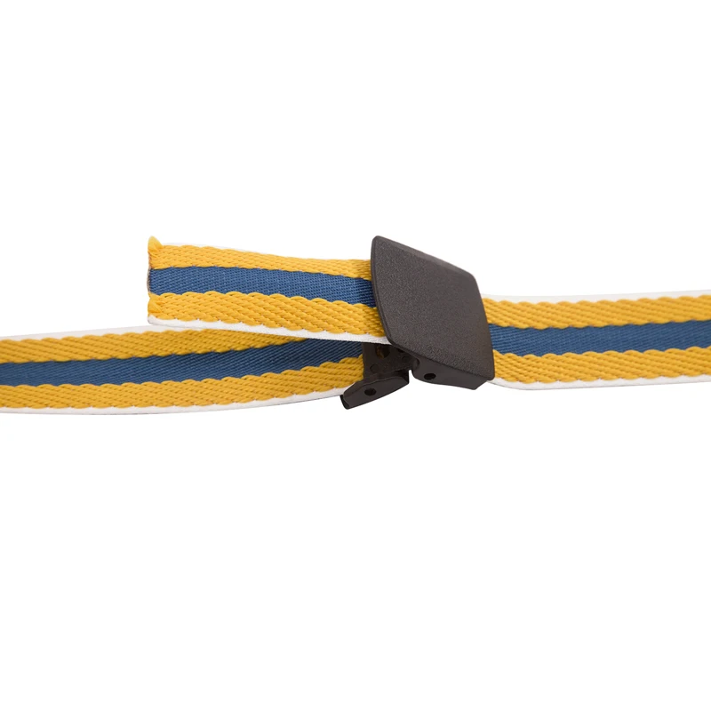 Женский и мужской ремень в полоску Модный повседневный из нейлона с пластиковой