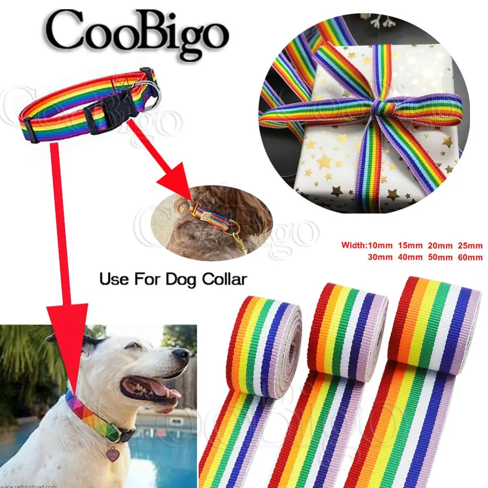 Полосатая Радужная лента ремешок из ткани отделка для шитья одежды украшение