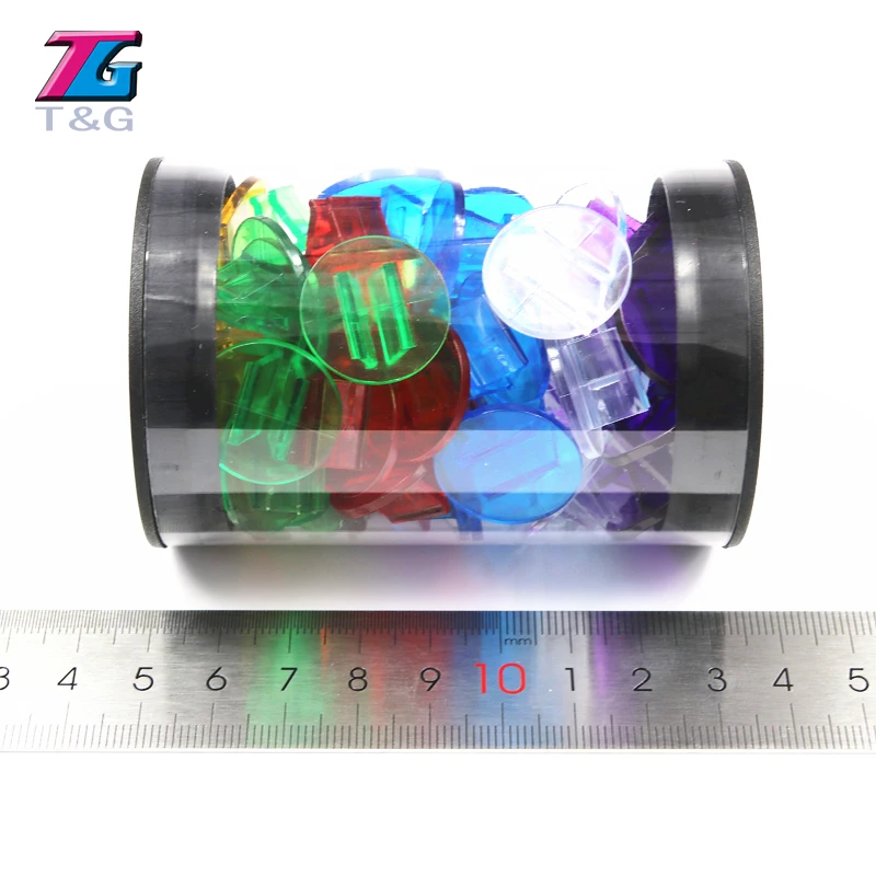 Радужный полупрозрачный пластиковый держатель для карт 50 шт./трубка настольные