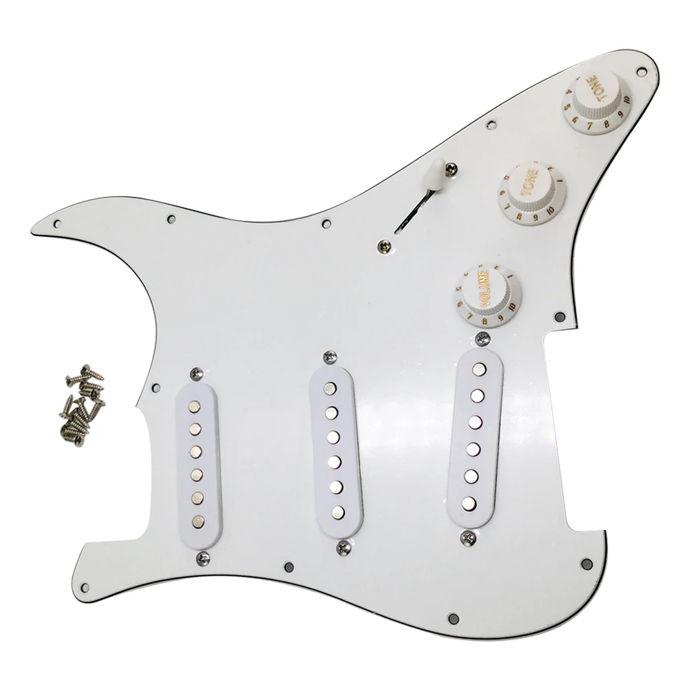 

Parts 11 Hole 3-Ply Protection Stable Fashion Anti-scratch Single Coil Guitar Pickguard Instrument Circuit Board Loaded Prewired