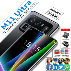 New SmartPhone M11 Ultra 7.3 inch Full Display 16GB 1T 48MP+64MP Facial
Recognition 4G 5G Qualcom 888 Celular Mobile Phones