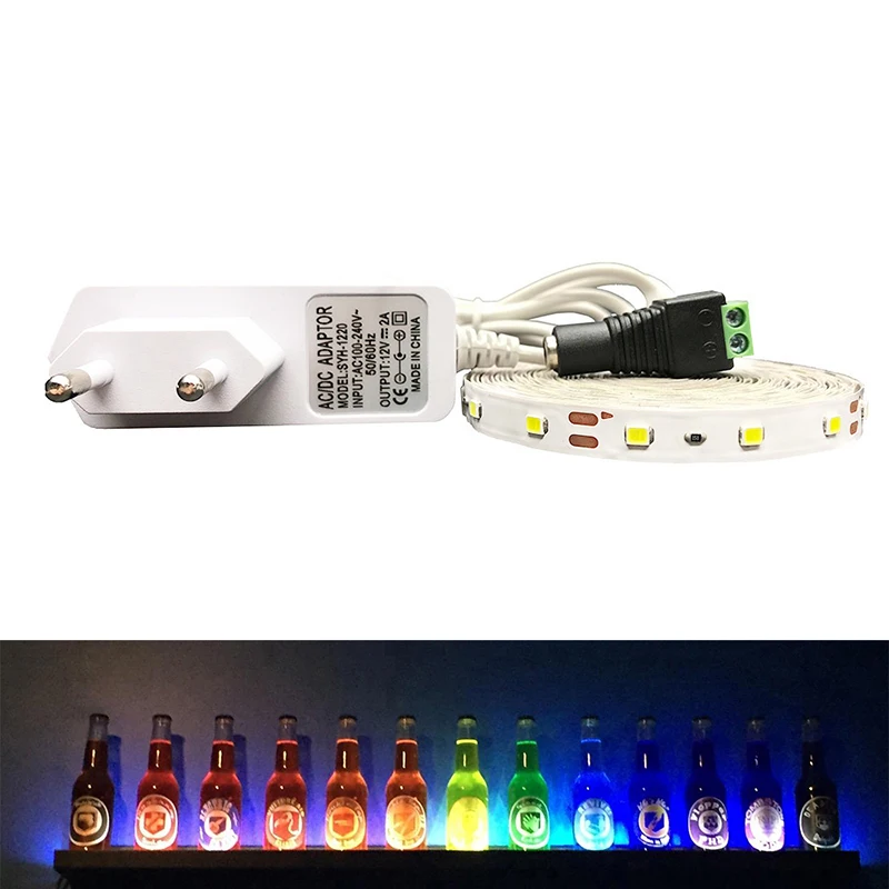 Светодиодная ленсветильник RGB 5 м 12 В постоянного тока 3528 2835 RGB/белый/теплый белый