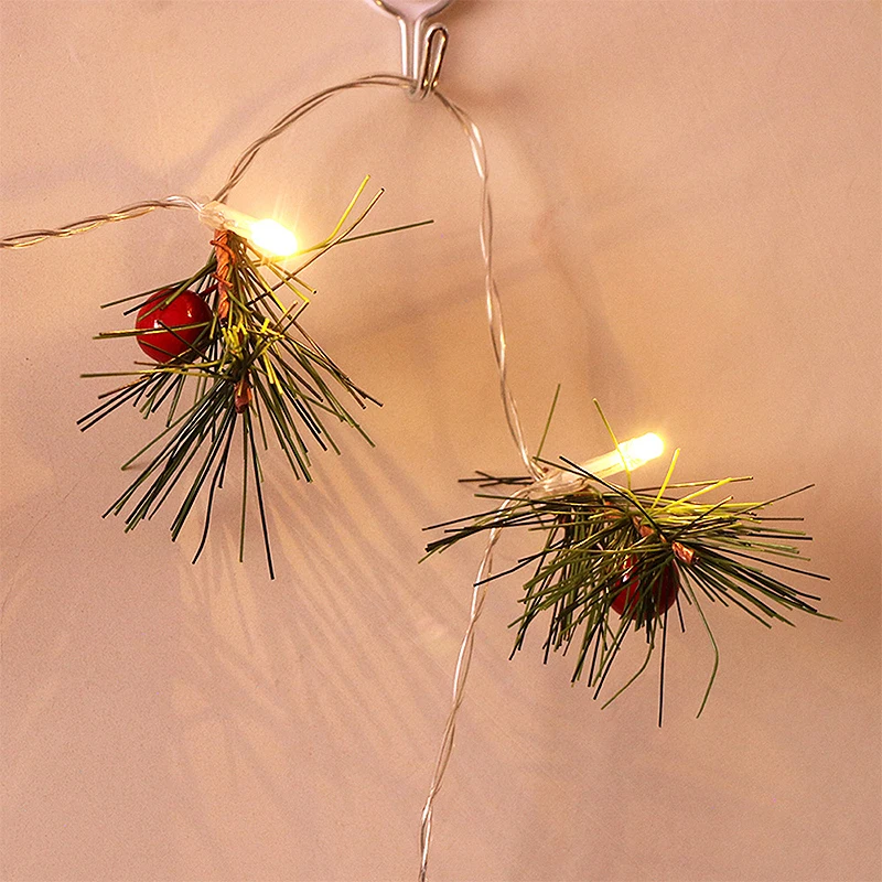 New LED Red Berry String Lights Christmas Garland Lamp Pinecone Fairy lights For Xmas Holiday Tree and Home Decoration |