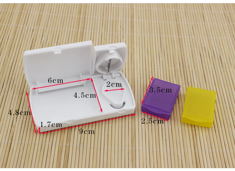 

outdoor mini pill box pill cutter Portable Rectangular Cut Medicine Cutting Knife Pill Segmentation Break Off The Machine