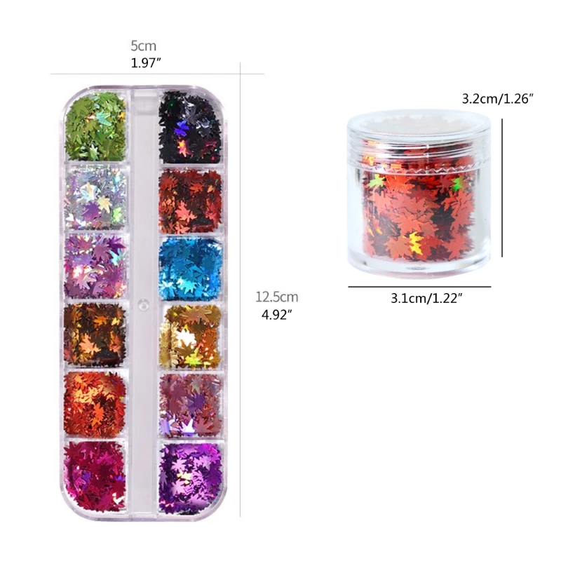 

Epoxy Resin Maple Glitter Fall Leaf Holographic Autumn Nail Art Chunky Glitter Leaves Resin Fillings Sequins Art Crafts