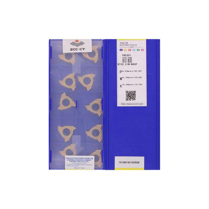 

Вставки для токарной обработки ZCCCT RT22.01W-N60P YBG201, 10 шт.