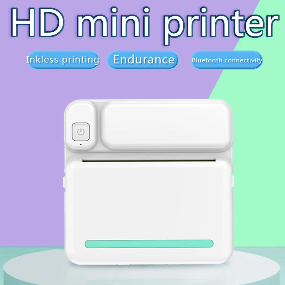 Мини-термопринтер портативный карманный принтер для фотографий термопечати