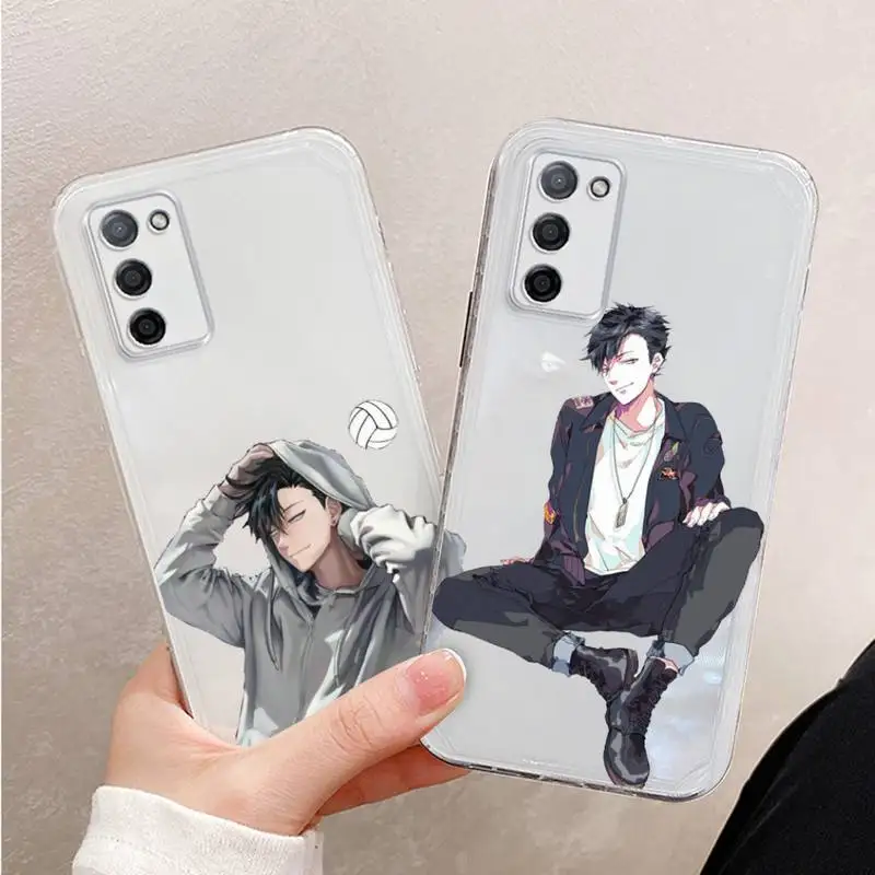 

Haikyuu volleyball boy Kuroo Tetsurou Phone Case For Xiaomi Mi 11 Ultra Lite 10 Redmi Note 9 8 7 9a K30S K40 Pro Transparent