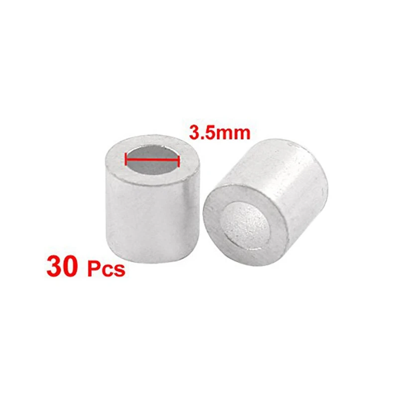 

30Pcs Cable Stops Sleeves for 1/8 Inch Wire Rope Swage Clip & 1 Set Corundum Grinding Wheel Drill Bit Sharpener Drill