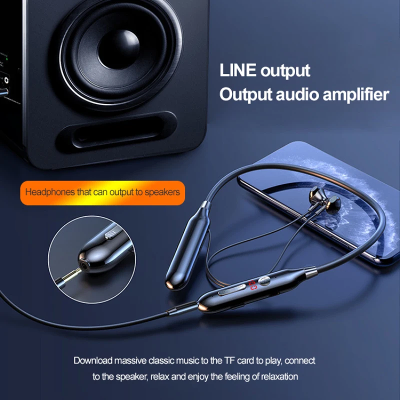 

S880 100 Hours Magnetic Neckband Sports Running Earplug Noise Canceling Bluetooth-Compatible Bass In Ear Wireless headphone