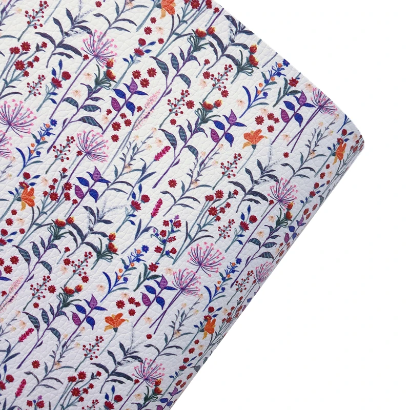 Новая Радуга 30x2 2 см/A4 красивые дикие цветы принт искусственная кожа для многих DIY