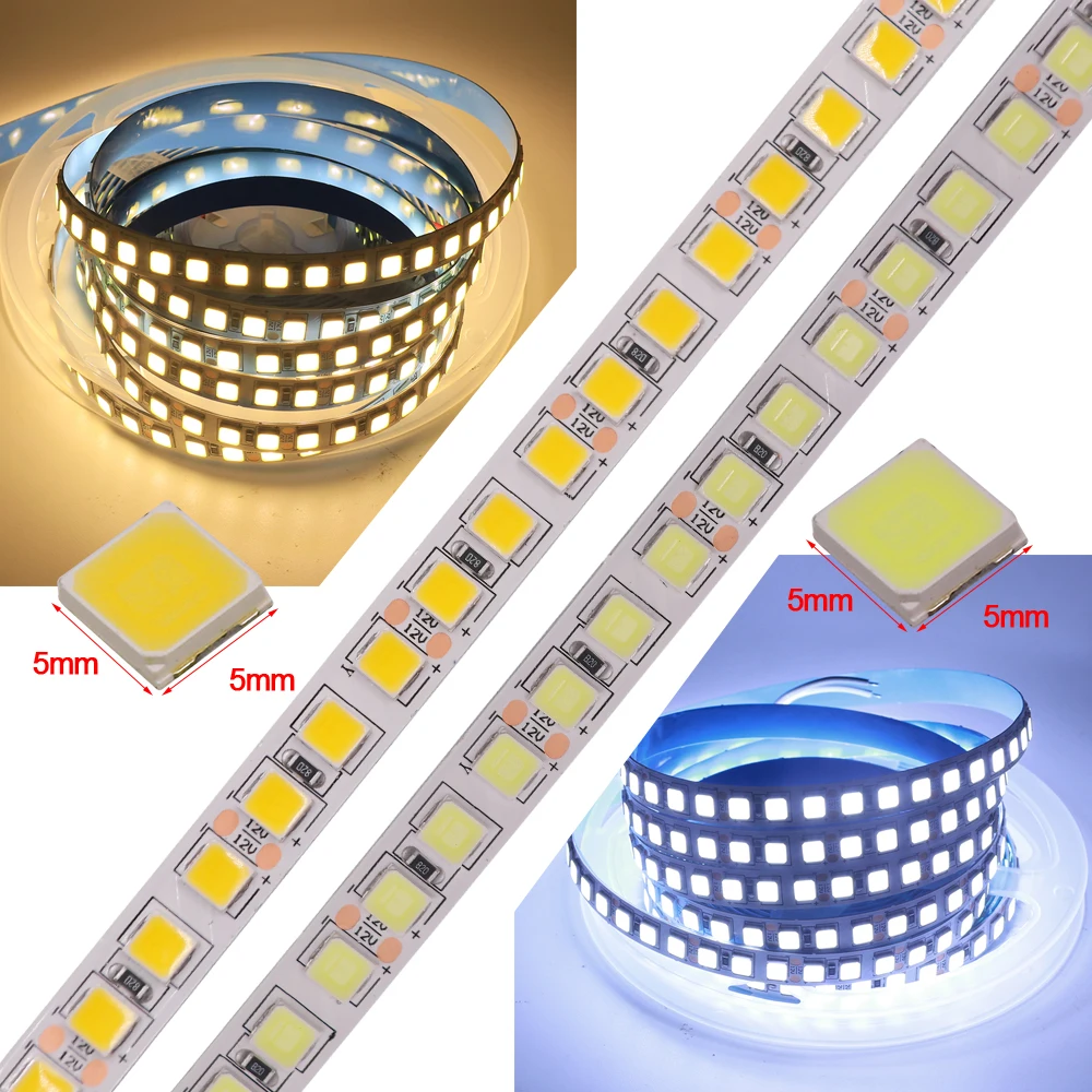 

Светодиодная лента SMD 5054, 5 м, 12 В постоянного тока, 120 светодиодов/м, светодиодная Светильник та, водонепроницаемая светодиодная лента IP67, гиб...