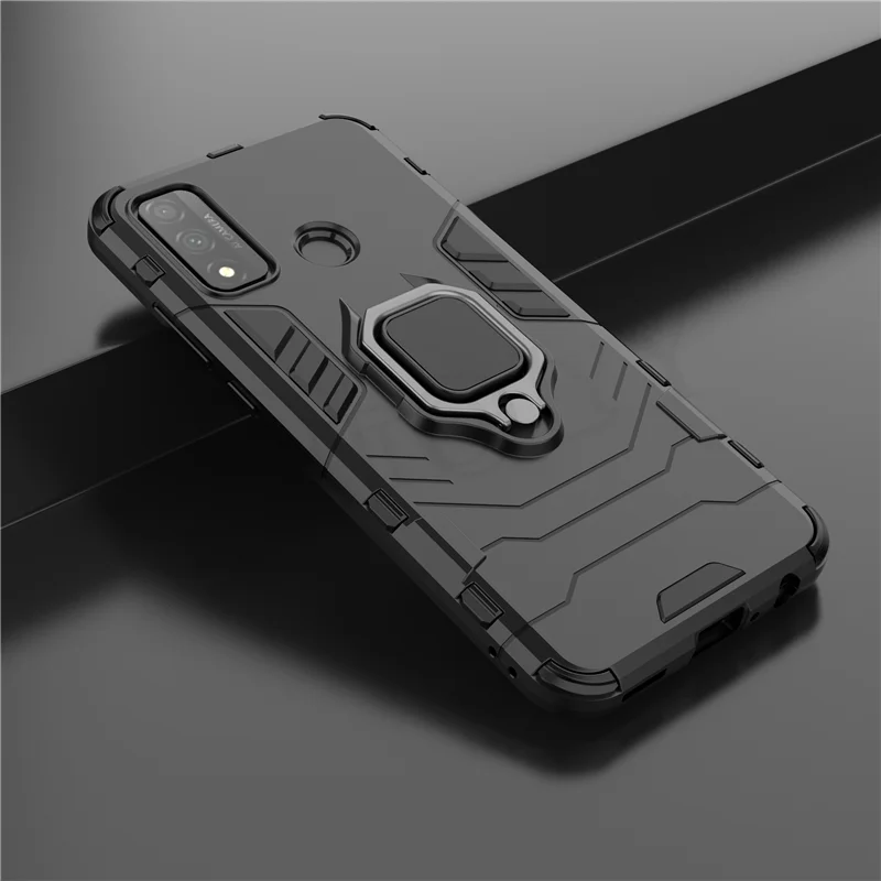 

For Huawei P Smart 2020 Case Cover P Smart 2019 Z S Pro Plus 2018 TPU Bumper Magnetic Ring Holder Armor Phone Case P Smart 2020