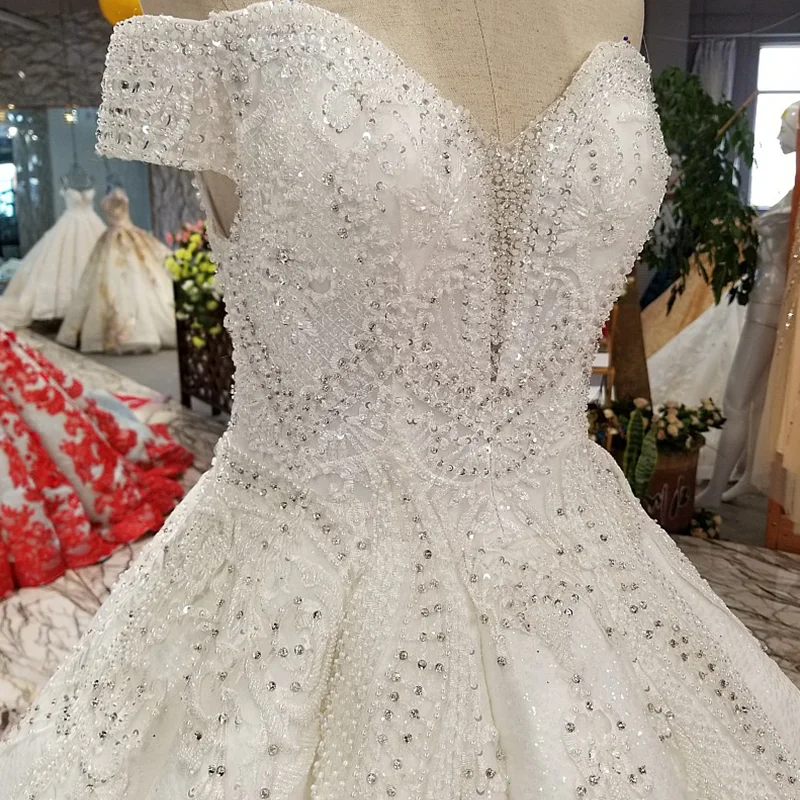 LS09670 свадебное платье длиной до пола с бисером открытыми плечами Милое Свадебное