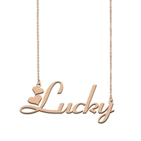 lucky name necklace custom name necklace for women girls best friends birthday wedding christmas mother days gift